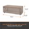 Modern Leisure Garrison Patio Ottoman/Coffee Table/Fire Pit Cover, Waterproof, 48in. Lx25in. Wx18in. H, Sandstone 3077 - alternate 2